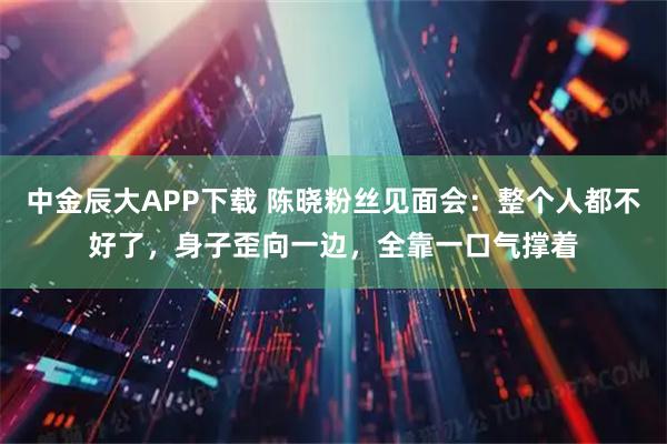中金辰大APP下载 陈晓粉丝见面会：整个人都不好了，身子歪向一边，全靠一口气撑着